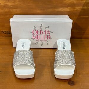 Olivia Miller Glittering Slide Sandals